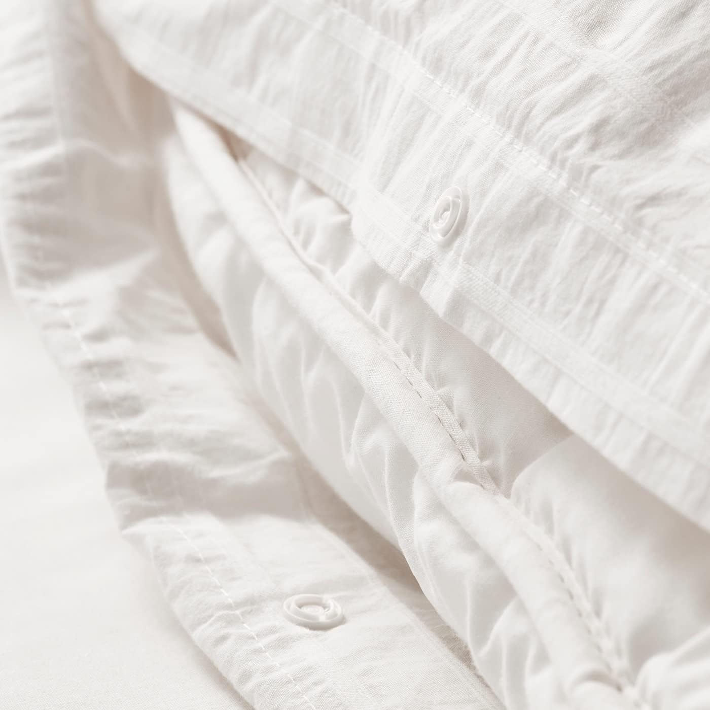 Ikea Ofelia VASS Duvet Cover and Pillowcases, King, White X3919