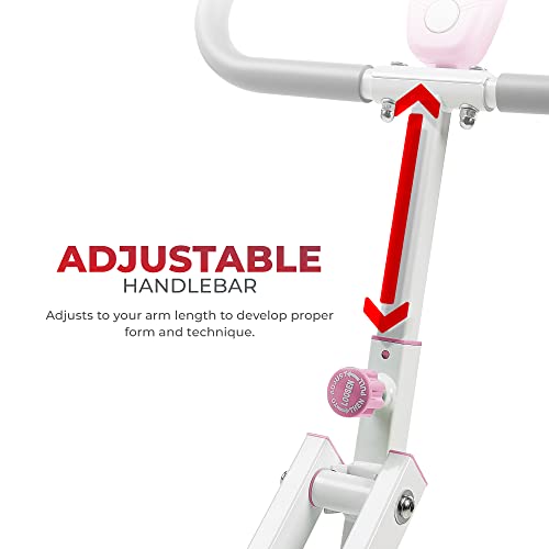 Sunny Health & Fitness Row-N-Ride Squat Assist Trainer, Foldable Home Exercise Machine G85090
