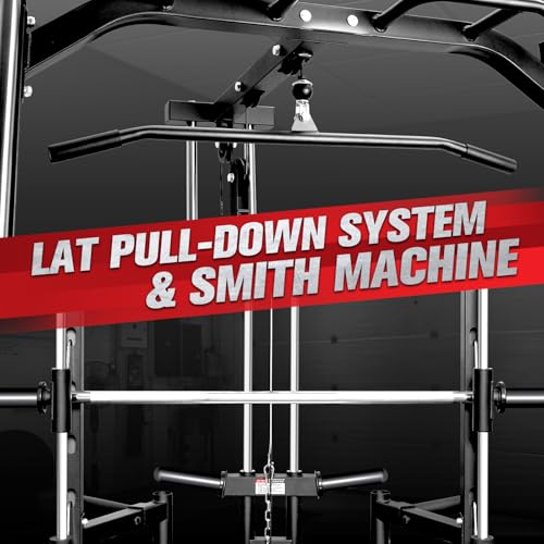 RitFit Smith Machine Power Rack with LAT-Pull Down System T1228