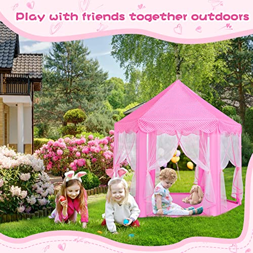 Monobeach Princess Tent Girls Large Playhouse with Star Lights L847553