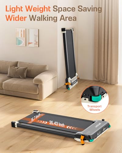 Akluer Walking Pad with Incline, 2.5 HP Under Desk Treadmill for Home L144230