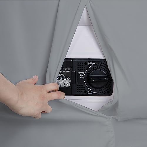Bedecor Air Bed Sheets for Mattress Cover Removable Elastic Band Soft Breathable Twin XL Light Gray U508