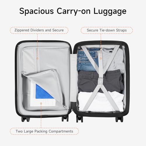 Carry On Luggage 20 Inch Expandable Suitcase with Spinner Wheels & TSA Lock A583147