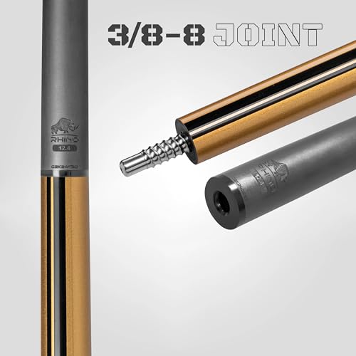 RHINO Nebula 2 Pool Cue - Carbon Fiber Shaft, Composite Butt, 12.4mm B23495