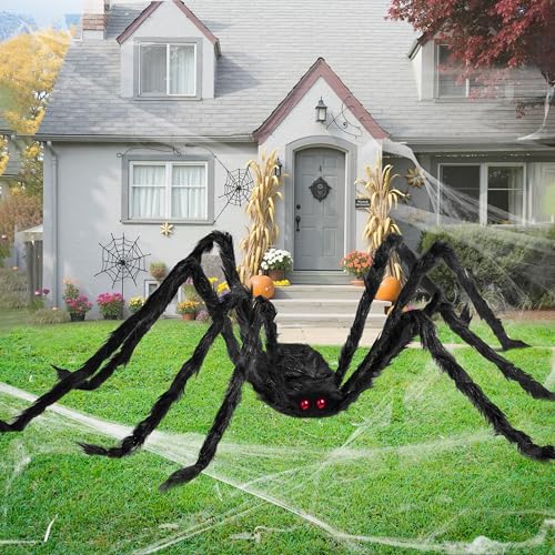 JOYIN 9 Ft Halloween Spider Outdoor Decorations Giant Scary Props Q72122
