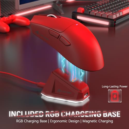 Attack Shark X11 59g Superlight Wireless Gaming Mouse with RGB Charging Dock, Black W869