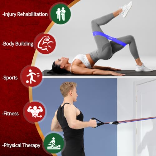 VEICK Resistance Bands with Handles for Home Workout O75059