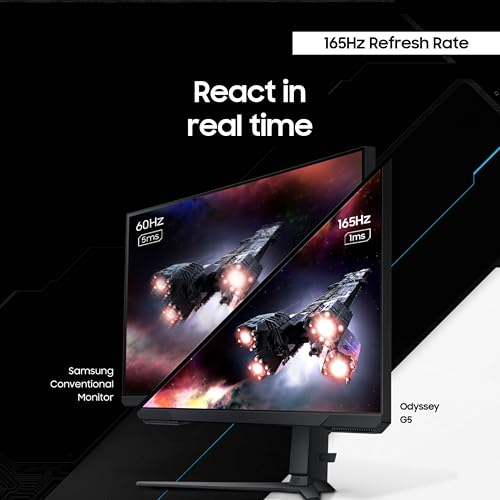 Samsung 34" Odyssey G5 Ultra-Wide Gaming Monitor, 1000R Curved, WQHD, 165Hz J415