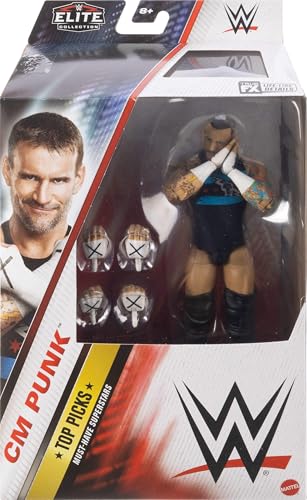 Mattel WWE Top Picks Elite CM Punk 6-inch Action Figure & Accessories Set C737670