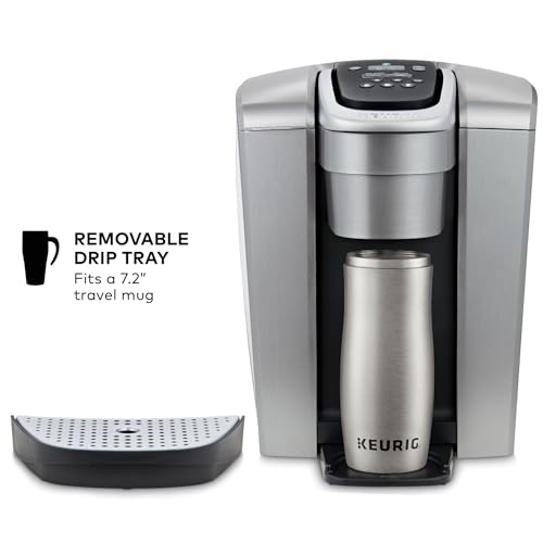 Keurig K-Elite Single Serve K-Cup Pod Coffee Maker, Brushed Silver P23556