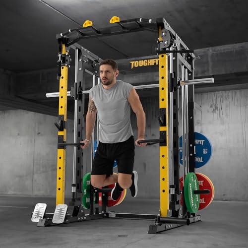 F4 Smith Machine Power Cage with Adjustable Cable Crossover J835