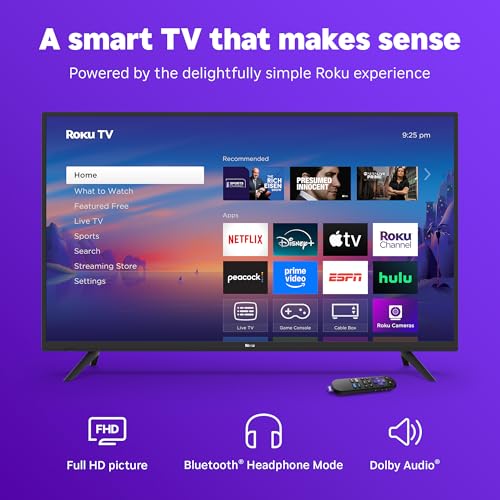 Roku Smart TV 40-Inch Select Series 1080p Full HD LED Television with Voice Remote P76588