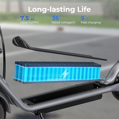 Jasion JS2/PRO Electric Scooter, 25 Miles Range, 22MPH Max Speed, 850W Peak Adult Escooter P831