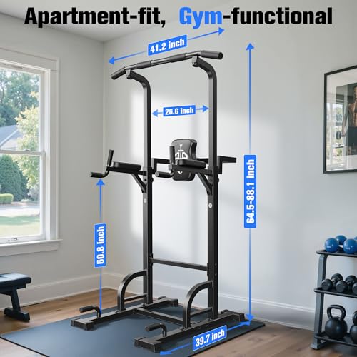 Sportsroyals Pull Up Bar Dip Station Power Tower Home Gym Strength Training Equipment R739989