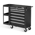 TUFFIOM 7-Drawer Rolling Tool Chest with Side Shelves and Lockable Wheels L105