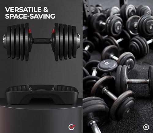 Yaheetech Adjustable Dumbbell Set with Anti-Slip Handle for Home Gym J871148