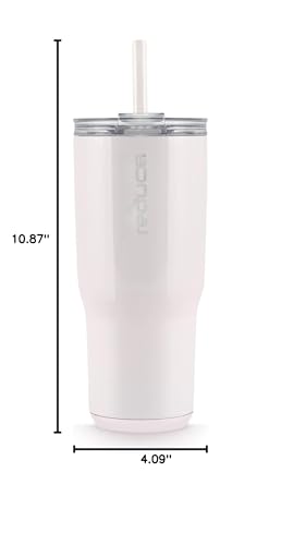 REDUCE Cold1 34 oz Tumbler with Lid and Straw, Vacuum Insulated Stainless Steel D10206