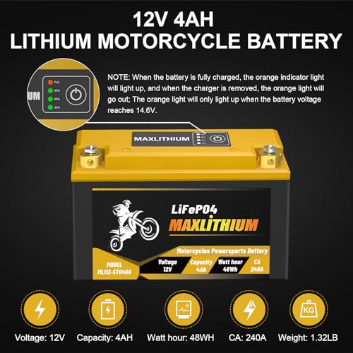 YTX20L-BS 12V 12Ah 720A Lithium Powersports Battery with Smart BMS V613