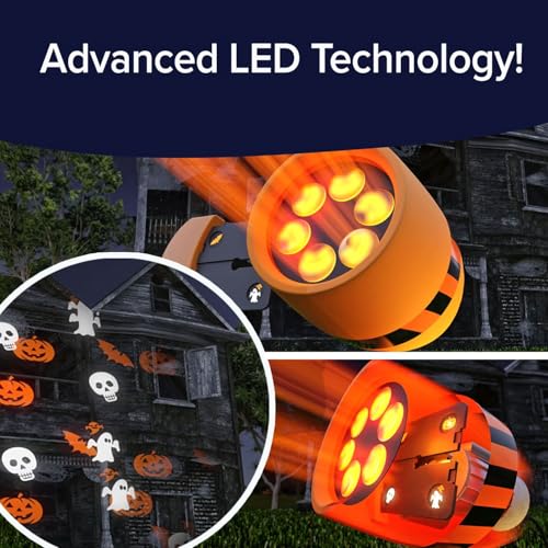 Star Shower Slide Show Halloween LED Projector with 6 Slides and Remote P173894