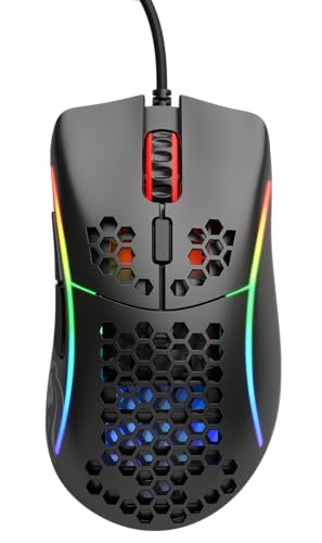 Glorious Model D Wired Gaming Mouse - 68g Honeycomb RGB Ergonomic, Matte White M160012