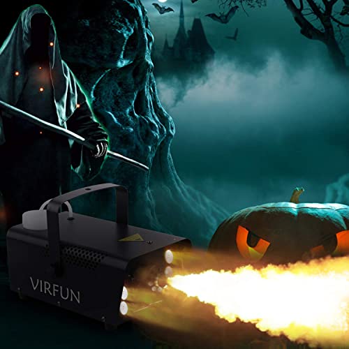 VIRFUN Fog Machine with 6 LED Lights and Remote Control G334