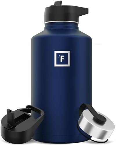 IRON °FLASK Stainless Steel Insulated Water Bottle with 3 Lids, 40 oz U19688