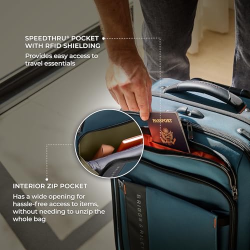 Briggs & Riley 22" Carry On Expandable Spinner - Softside Luggage, Black G487462