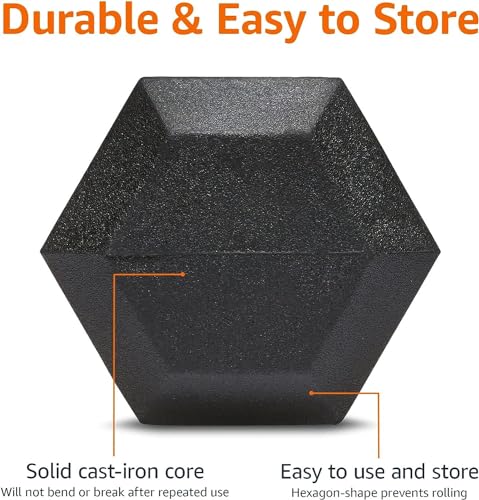 Amazon Basics Rubber Hex Dumbbell K648924