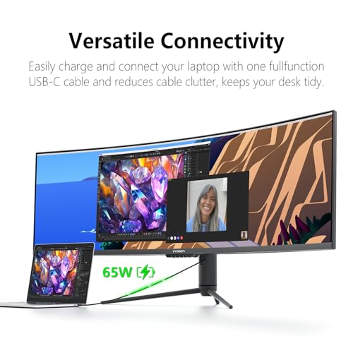 INNOCN 45C1R 45 Inch Ultrawide Curved Gaming Monitor, HDR400, USB-C 90W O61407