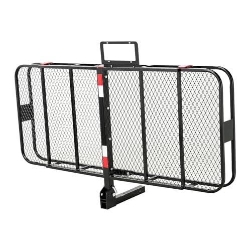 VEVOR 70" x 30" x 6" Hitch Cargo Carrier, 500 lbs Capacity, Folding for 2" Receiver I3546
