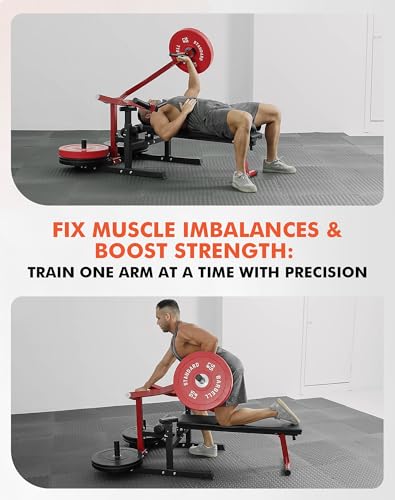GMWD Chest Press Machine 1050LBS with Independent Converging Arms, Adjustable Bench U29223