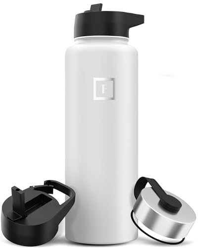 IRON °FLASK Stainless Steel Insulated Water Bottle with 3 Lids, 40 oz U19688