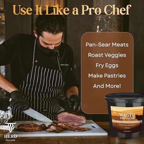 Grass Fed Wagyu Beef Tallow for Cooking, 32 Oz P588446