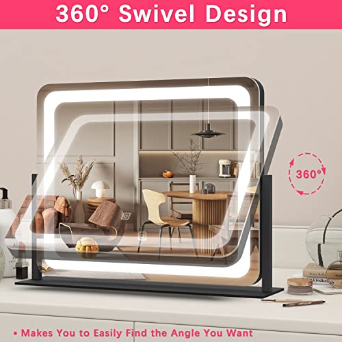 Vanity Mirror with Lights, 12.6"×15" LED Makeup Mirror, Touch Control Dimmable D52089