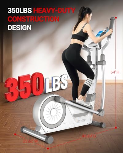 HARISON Elliptical Machine for Home, 350 LBS Capacity, Magnetic Resistance with Bluetooth D897592