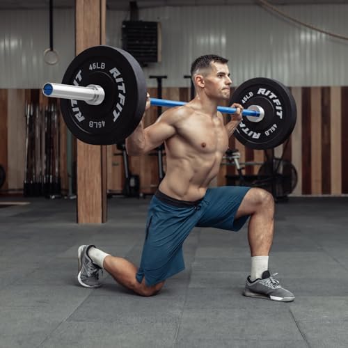 RITFIT Olympic Barbell 4ft/6ft 2 Inch Weight Bar for Strength Training, 500lbs Capacity F369