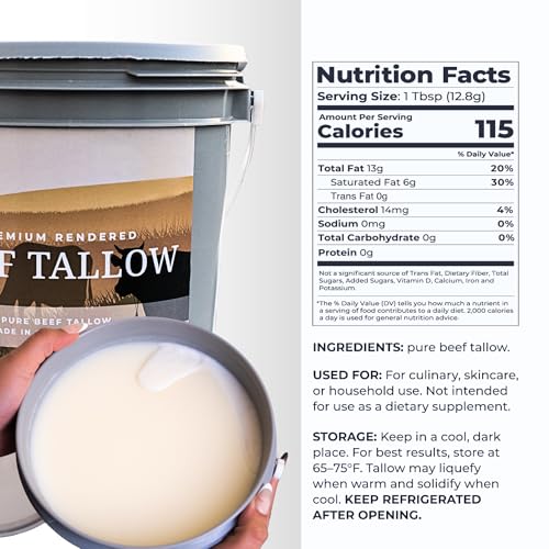 Grass Fed Wagyu Beef Tallow for Cooking, 32 Oz P588446
