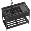 Stainless Steel Utility Sink with Faucet and Drain Kit I168