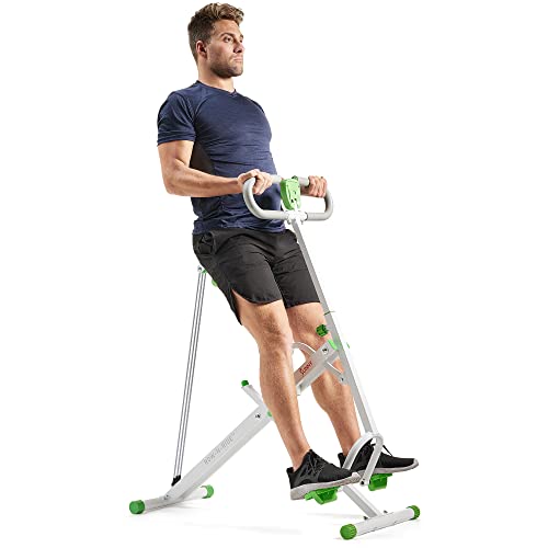Sunny Health & Fitness Row-N-Ride Squat Assist Trainer, Foldable Home Exercise Machine G85090