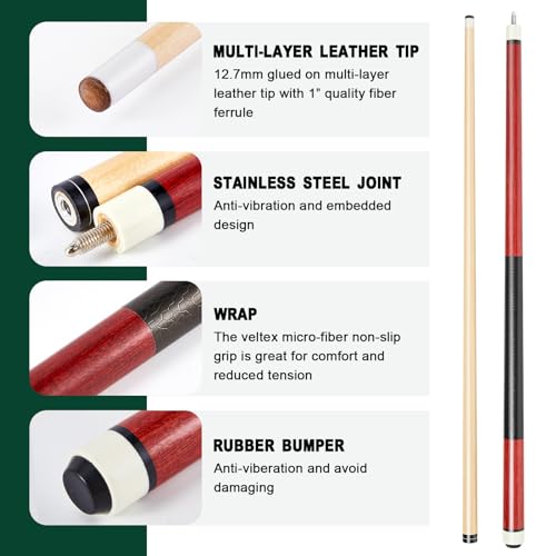 Syhood Pool Cue Sticks Case and Repair Accessories Set Z1877