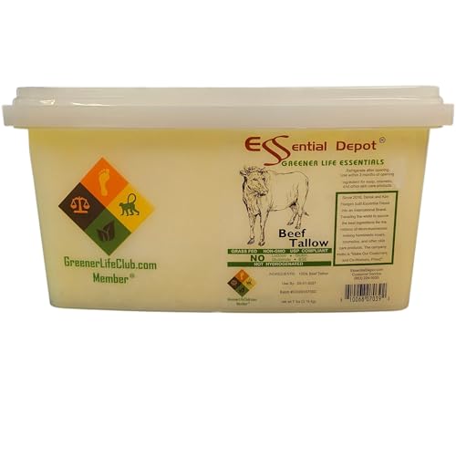 Grass Fed Beef Tallow, Non-GMO, Food Grade, 7 lbs V936557