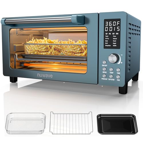 Nuwave Bravo Pro Smart 21QT Toaster Oven Air Fryer Combo, Convection Countertop, Mint Green B532672