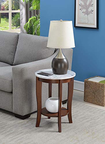 American Heritage Round End Table, Black U219