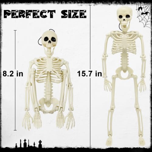 UMEELR 5.9FT Poseable Life Size Skeleton for Halloween Decoration B873000