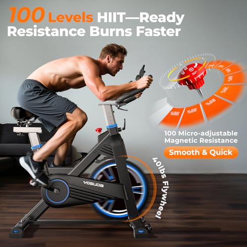 YOSUDA PRO Magnetic Exercise Bike 350 lbs Capacity Indoor Cycling Stationary B677