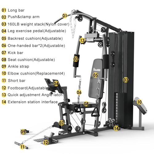 SincMill Home Gym Multifunctional Full Body Workout Equipment R3258
