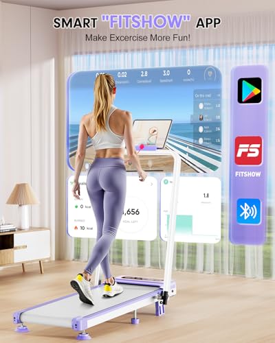 Walking Pad Treadmill with 8% Incline & Handle Bar, 3.5HP Portable for Home E1260