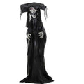 Haunted Hill Farm 5.25-ft Standing Gravekeeper Animatronic with Red LED Eyes and Sound Effects X9371