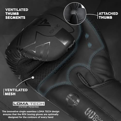 RDX Boxing Gloves Pro Training Sparring Maya Hide Leather Muay Thai MMA Kickboxing Adult Ventilated Palm R71478