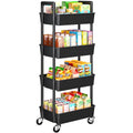 Pipishell 3 Tier Rolling Cart Organizer with Lockable Wheels, White K43271